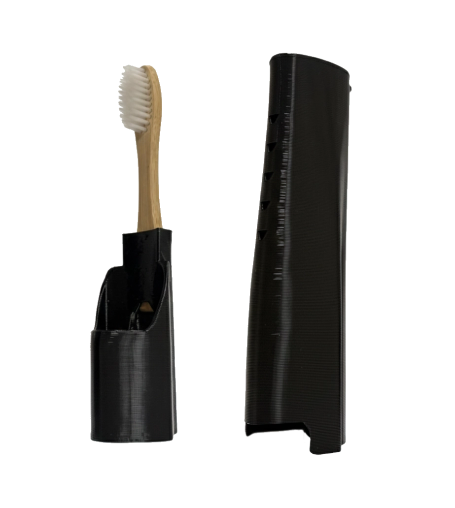 Pocketpaste Original - Leak-safe travel kit with integrated brush and refillable paste pod